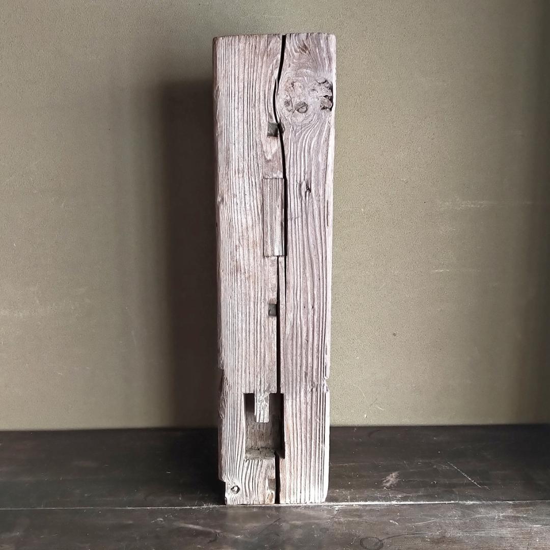 【送料込み】【古材 ⑧　角材・柱材　ホゾ穴　古道具 アンティーク オブジェ】