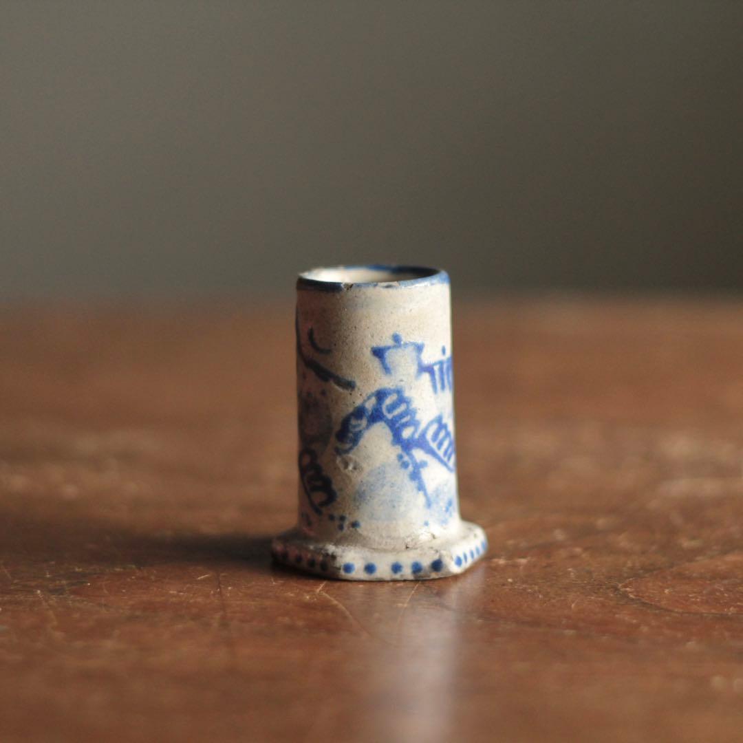 京阿蘭陀 筒盃 酒器 古美術 古道具 アンティーク