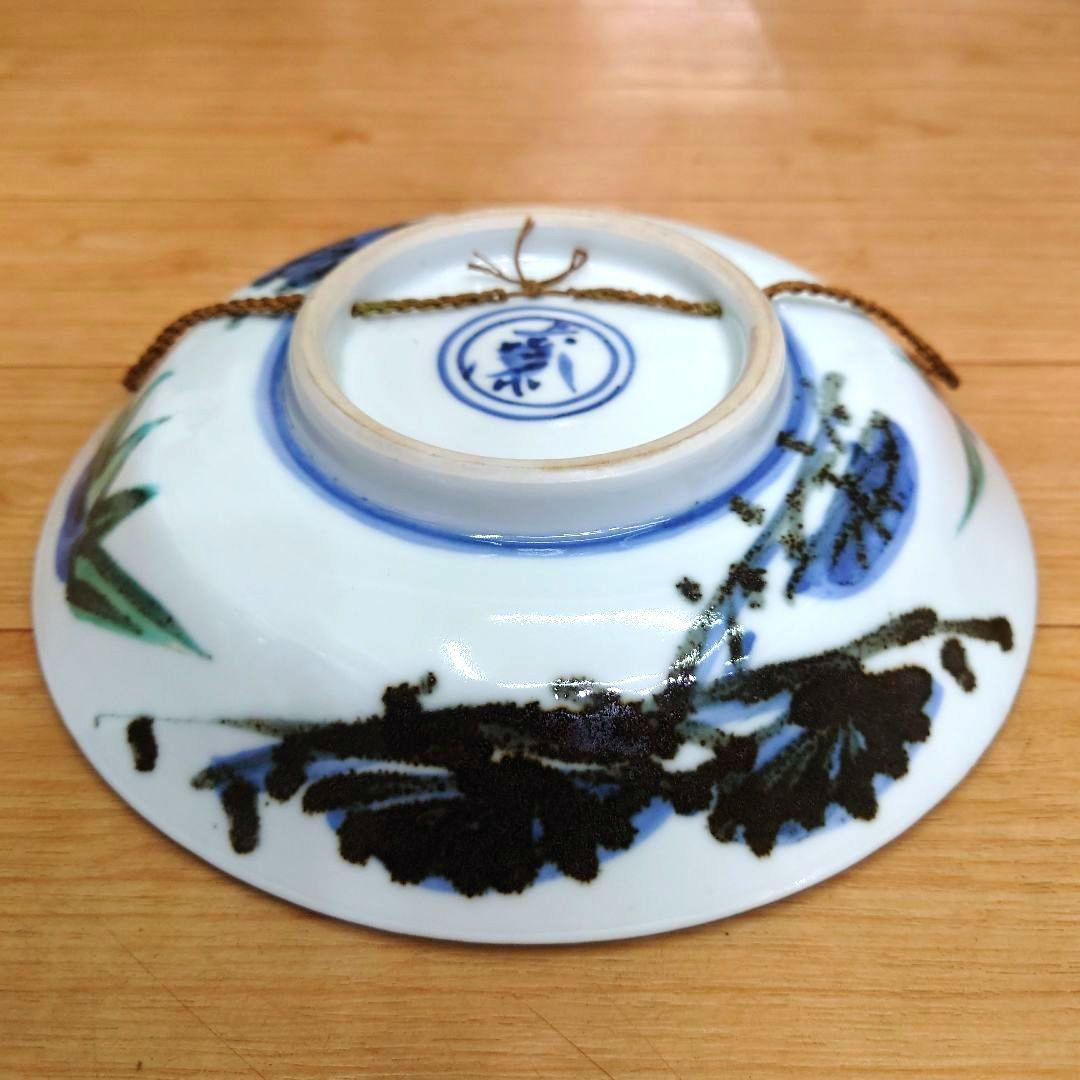 新春特別価格⚫高陽 泥裏珠光 陶齋 斎藤三郎⚫染付色絵飾り皿:齋藤三郎 作品