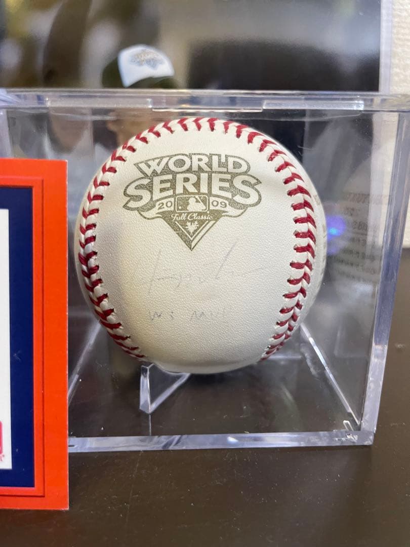 希少　松井秀喜2009年ワールドシリーズ MVP記念直筆サインボールと写真セット