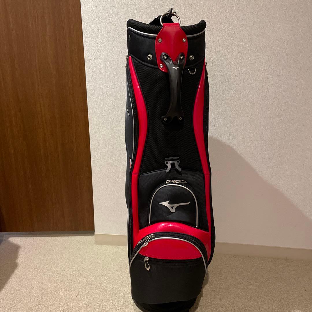 【新品未使用】ミズノゴルフキャディバッグ　レッド×ブラック5LJC17G100