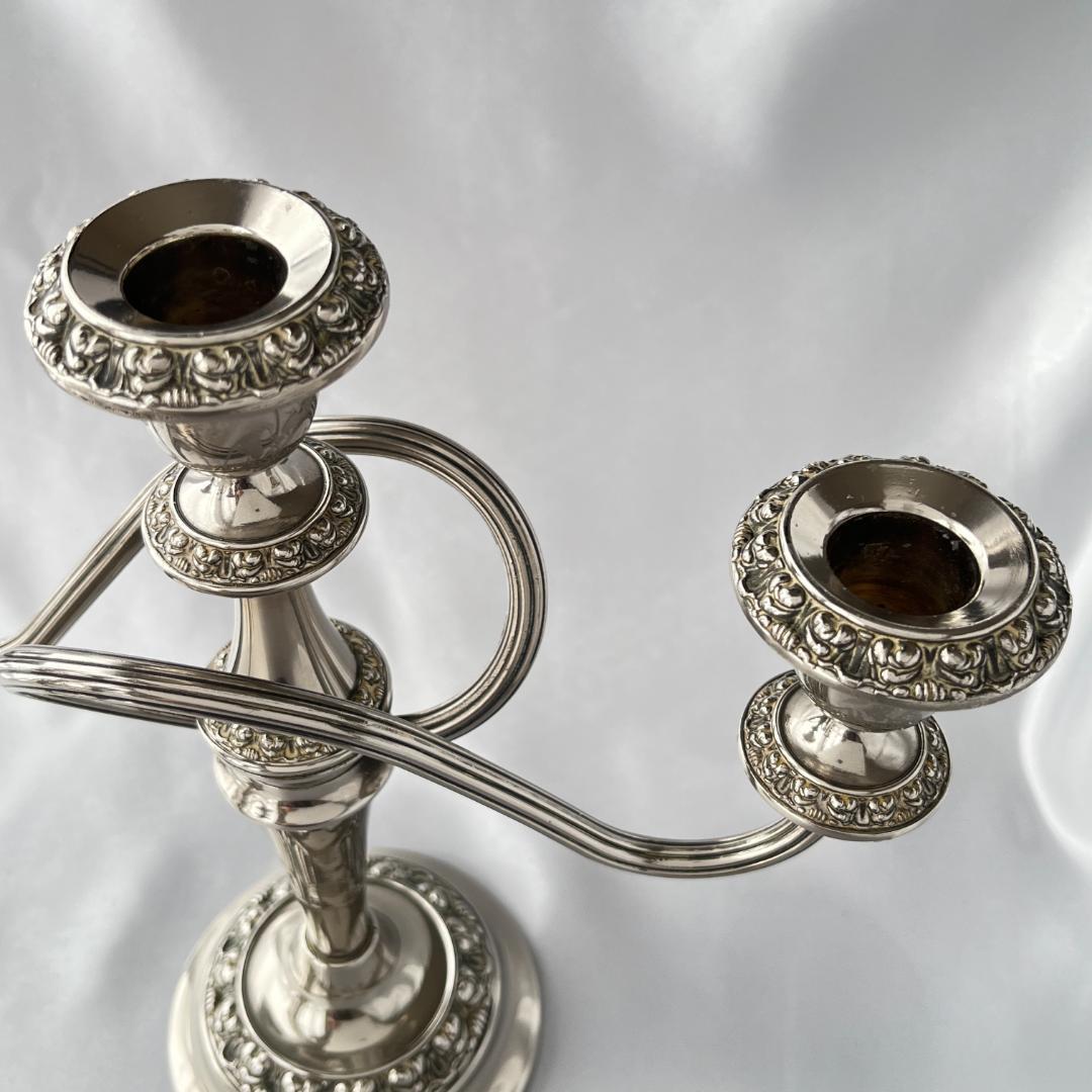 【IANTHE】 薔薇モチーフのキャンドルスタンド トリプルホルダー 2本