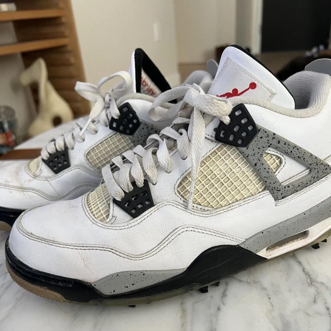値下げ【美品】ナイキ ジョーダン 4 ゴルフ ホワイトセメント 27.5cm