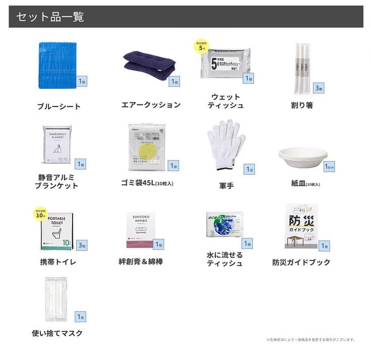 新品未開封品　緊急防災31点セット
