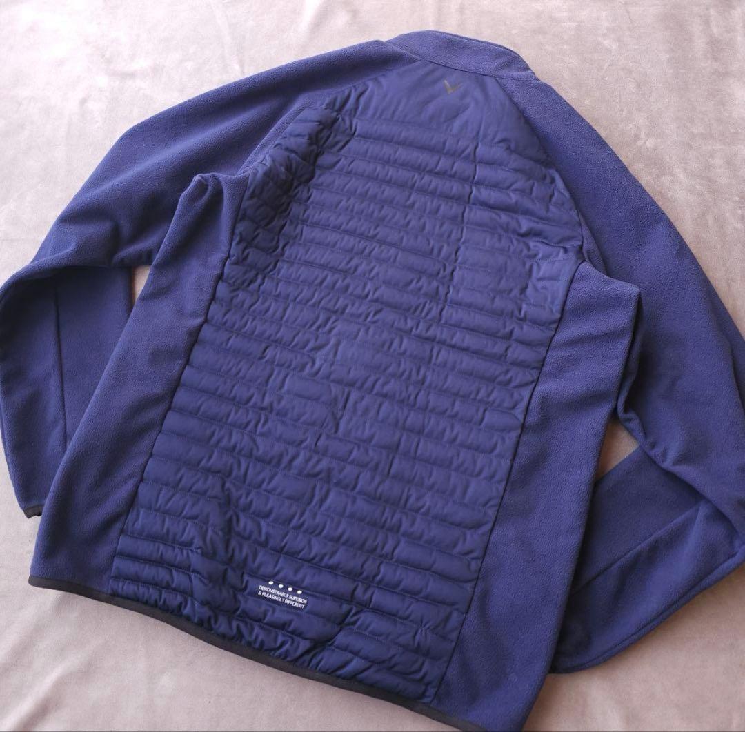 【キャロウェイ】立体ロゴデザイン×キルティング 中綿ゴルフブルゾンジャケットLL