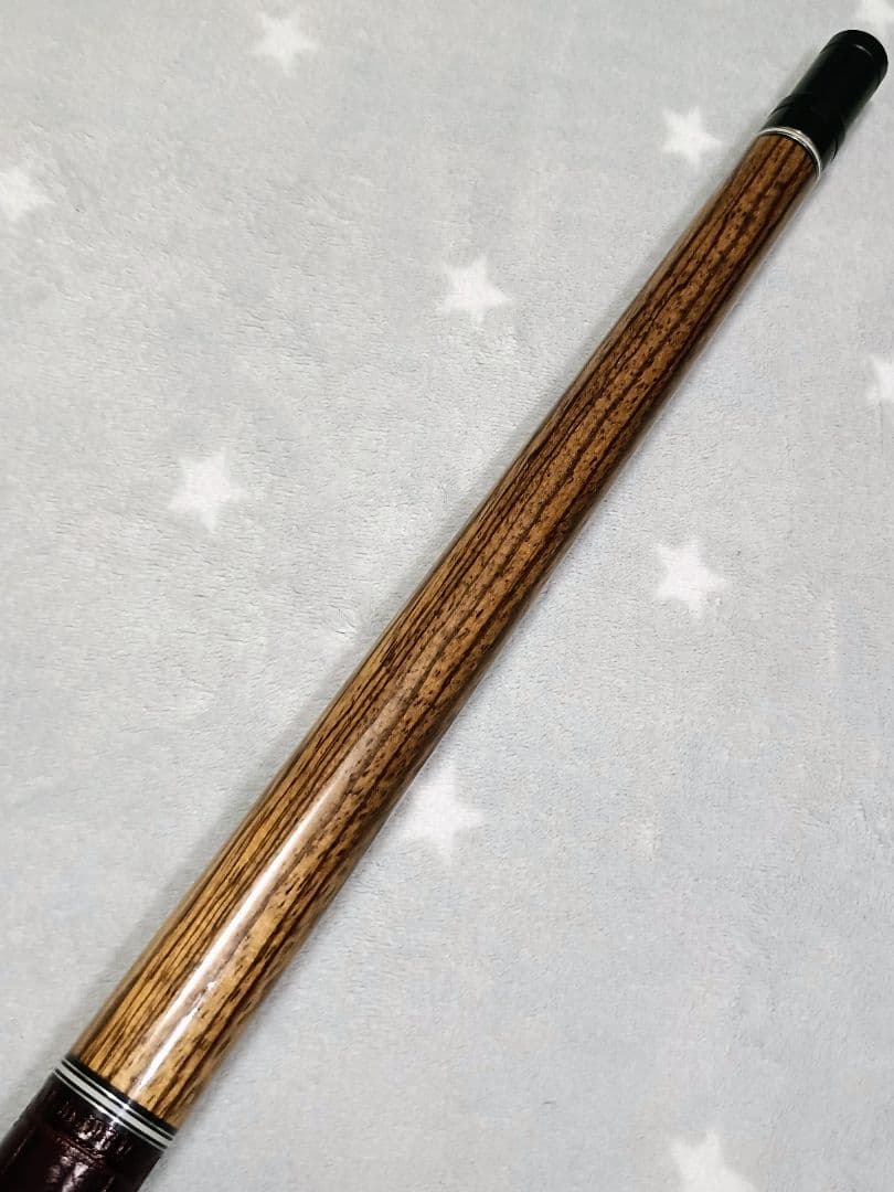 ★How Cue★美杢目★ボコテ★　★革巻き★エクステ付★ハオキュー★