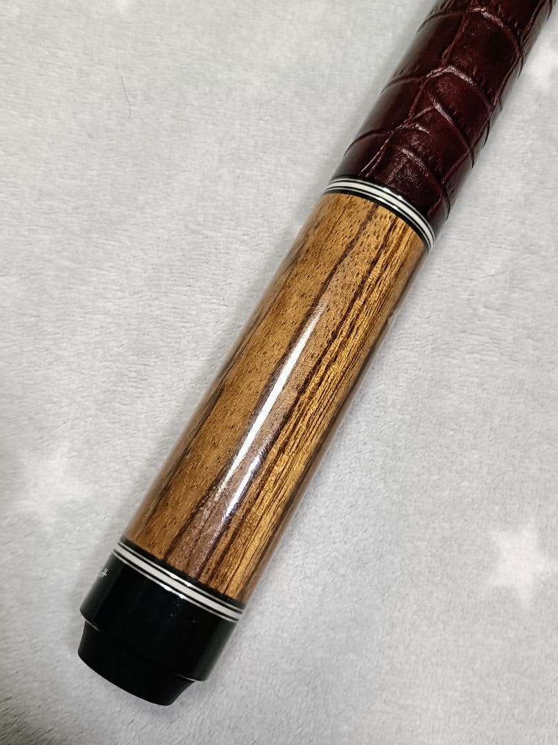 ★How Cue★美杢目★ボコテ★　★革巻き★エクステ付★ハオキュー★