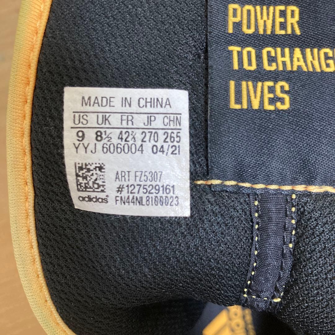 adidas ボクシングシューズ 黒/黄色 ハイカット