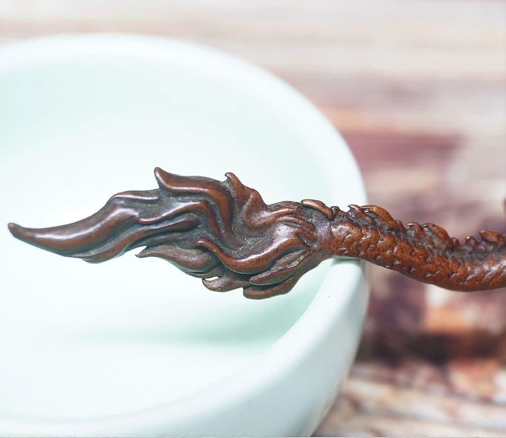 銅器 蘇工手作 竜筆架 筆棚 鎮紙 竜置物 茶寵 装飾品 工芸品 美術品 置物