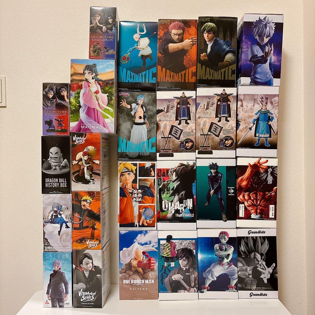 新品未開封 フィギュア25種 呪術廻戦・キングダム・ナルト・ワンパンマン・刃牙