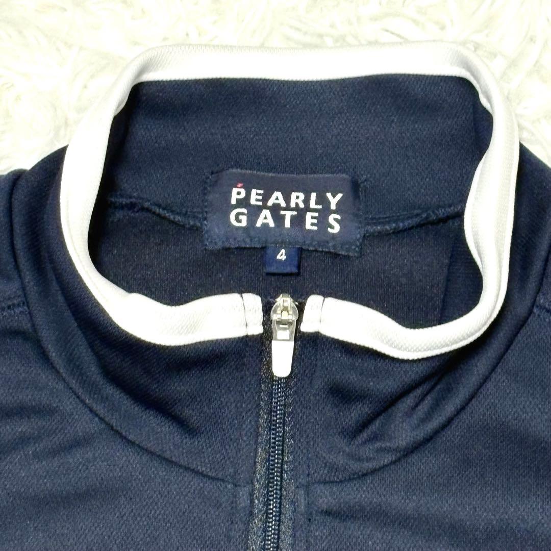 【極美品】パーリーゲイツ　ハーフジップtシャツ ゴルフ　ネイビー　L