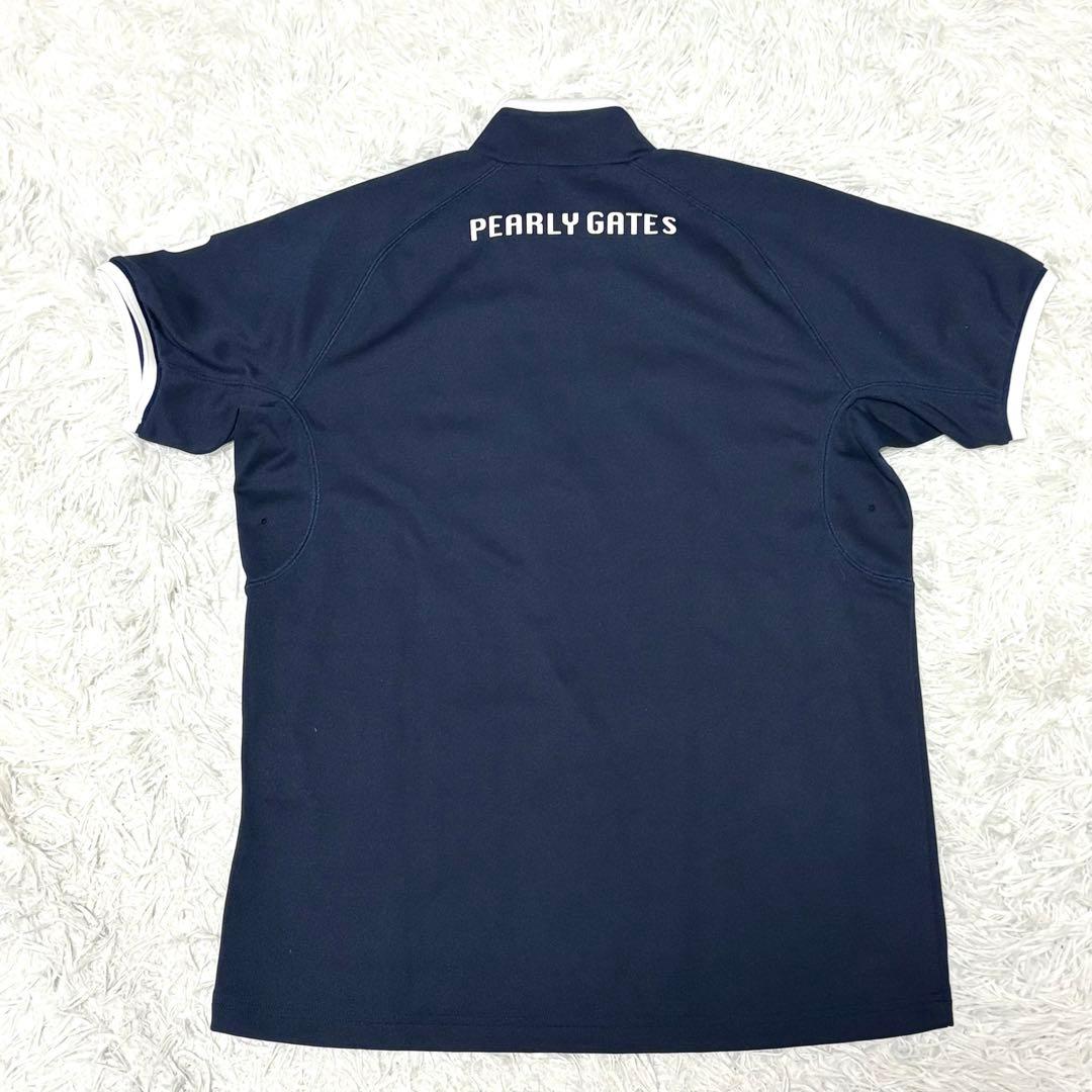 【極美品】パーリーゲイツ　ハーフジップtシャツ ゴルフ　ネイビー　L