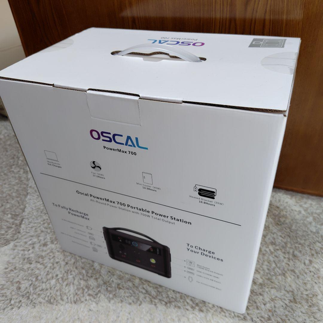 OSCAL ポータブル電源 PowerMax 700 ポータブルバッテリー