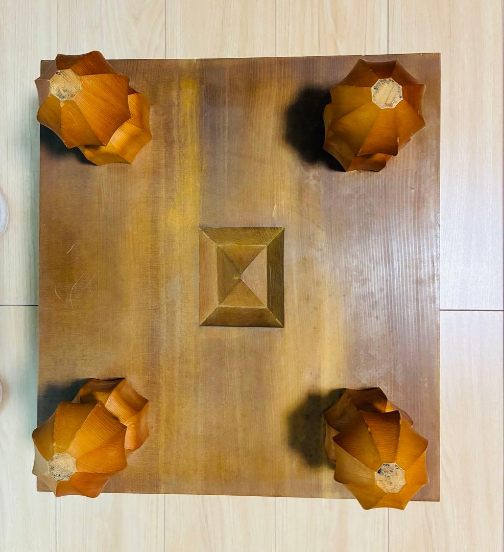 天然木製囲碁盤セット【脚付・へそ有・カバー付】