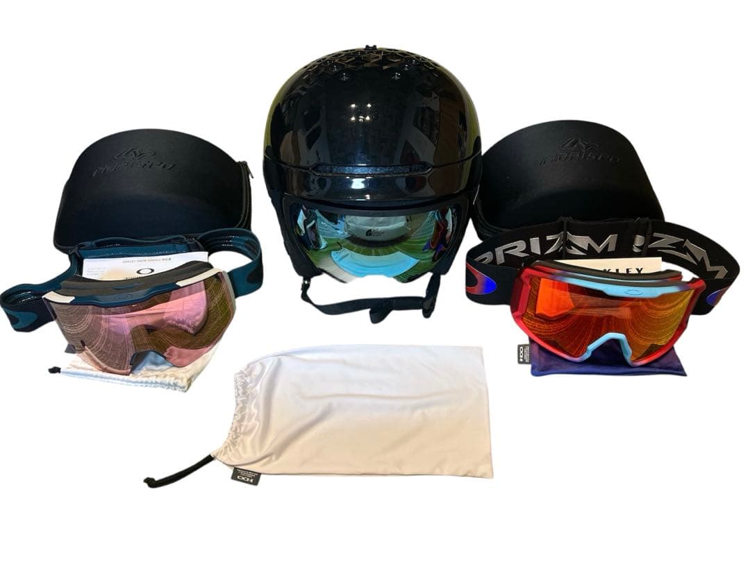 ☆OAKLEY オークリー ヘルメット&ゴーグル3 セット☆ジャパンフィット美品