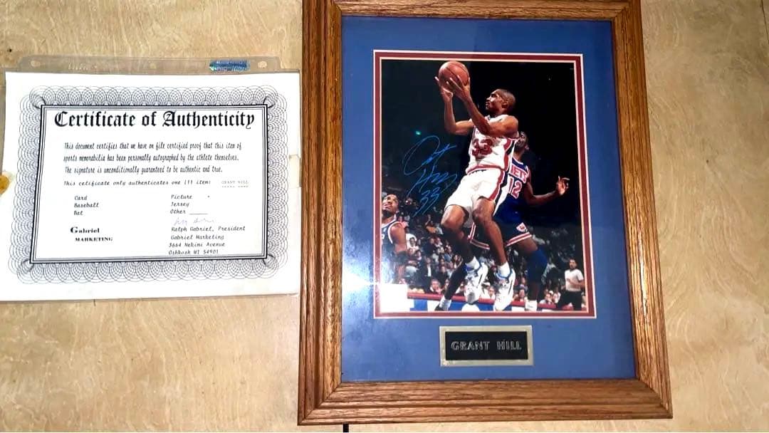 グラント・ヒル Grant Hill サイン額入り NBA バスケットボール