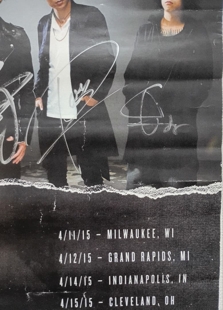 ONE OK ROCK 2015 USツアー限定 直筆サイン入りポスター