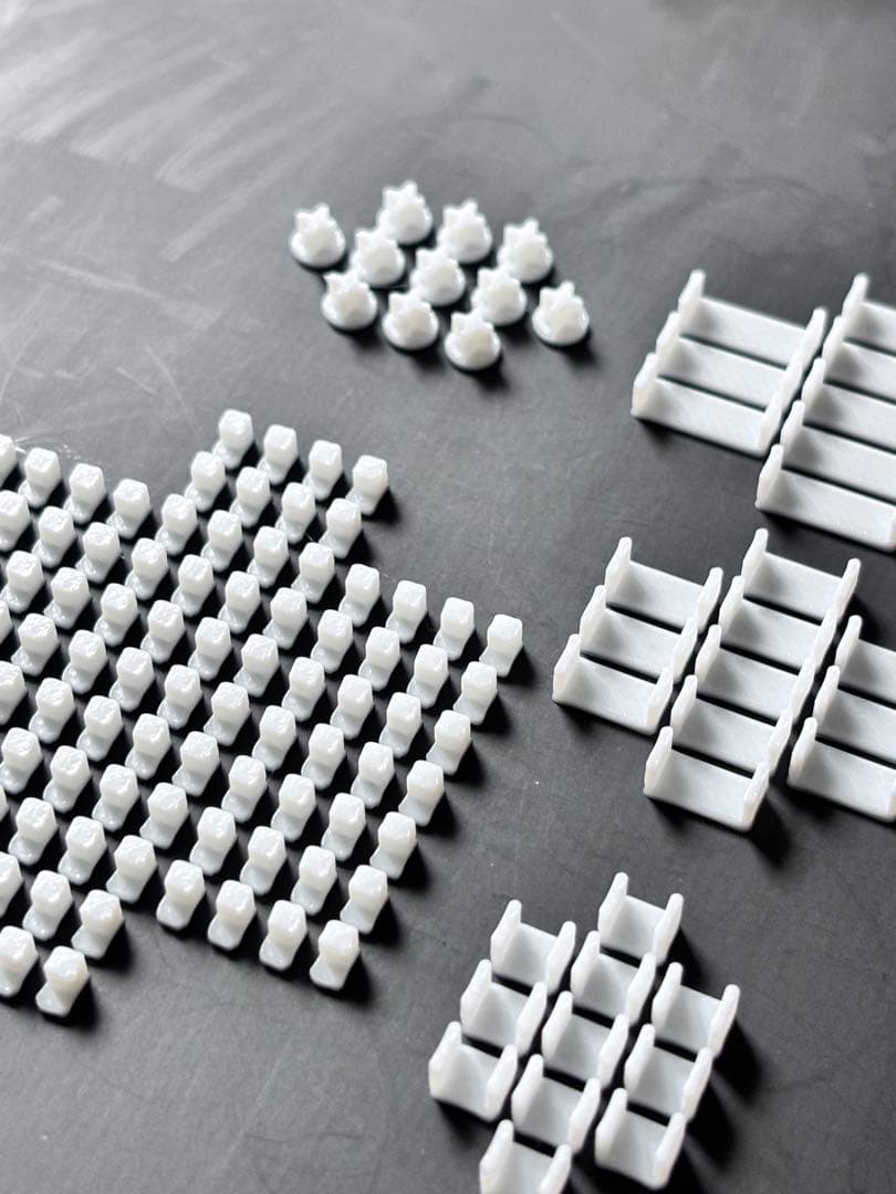 建築模型 机4種×10 椅子100脚 縮尺1/200 数量変更可