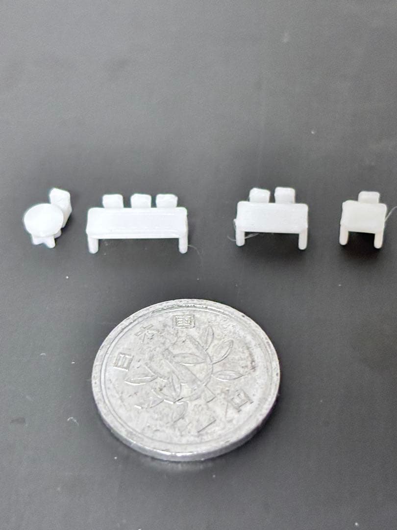 建築模型 机4種×10 椅子100脚 縮尺1/200 数量変更可