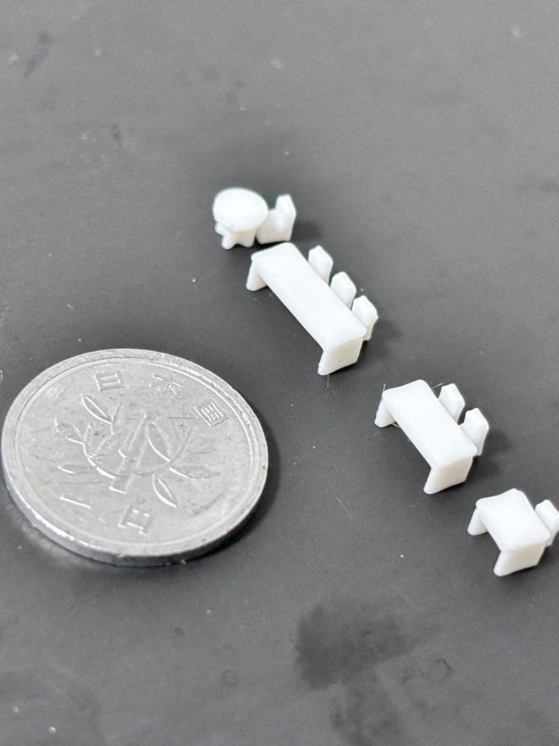 建築模型 机4種×10 椅子100脚 縮尺1/200 数量変更可