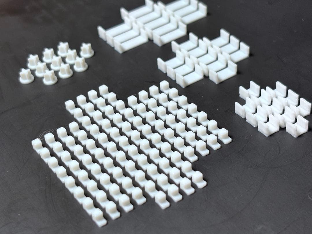 建築模型 机4種×10 椅子100脚 縮尺1/200 数量変更可