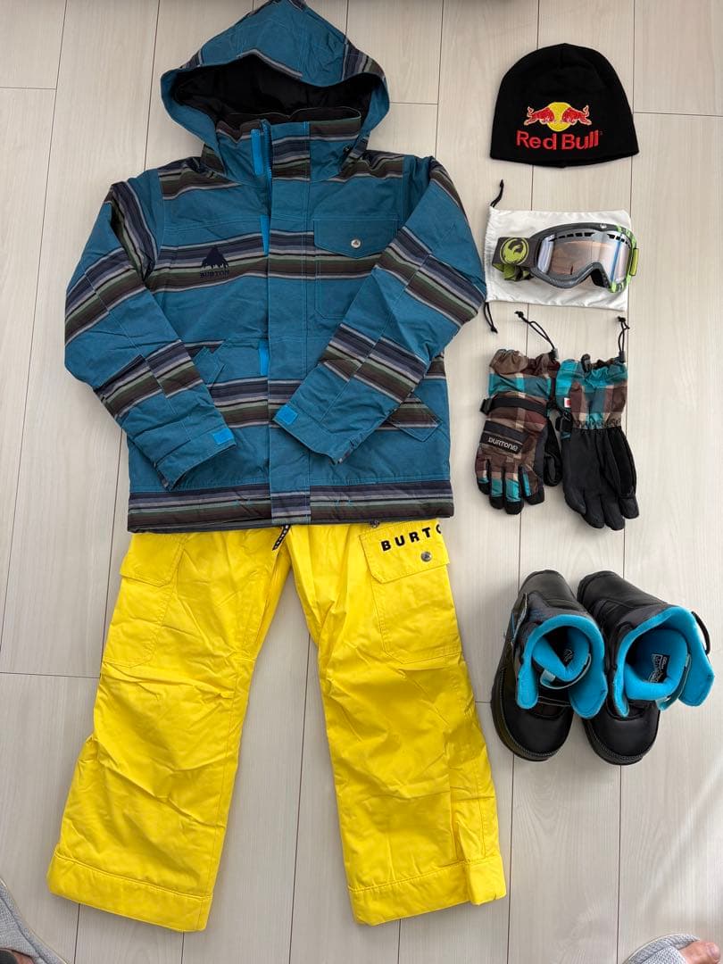 BURTON キッズ スノーボードウェアフルセット 美品 6点セット