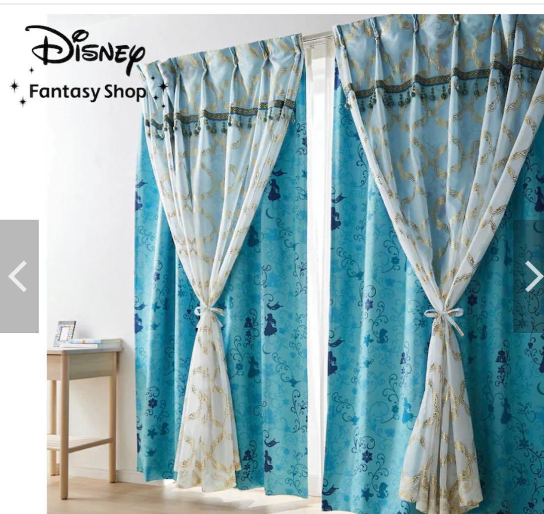 ディズニー　ジャスミン　カーテン　100cmx200cm②2枚組