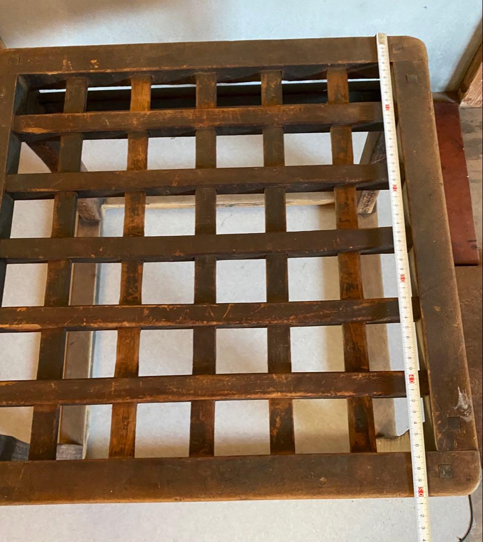 昭和レトロなやぐらこたつ（櫓炬燵） 木製ラティス座卓 格子状座卓