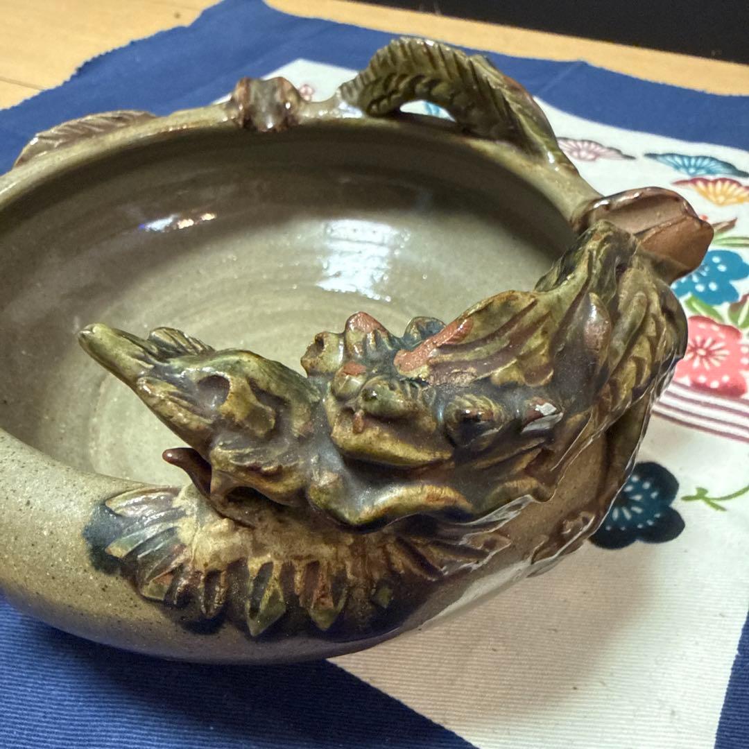 【希少】壺屋焼　灰皿　金勝造　やちむん