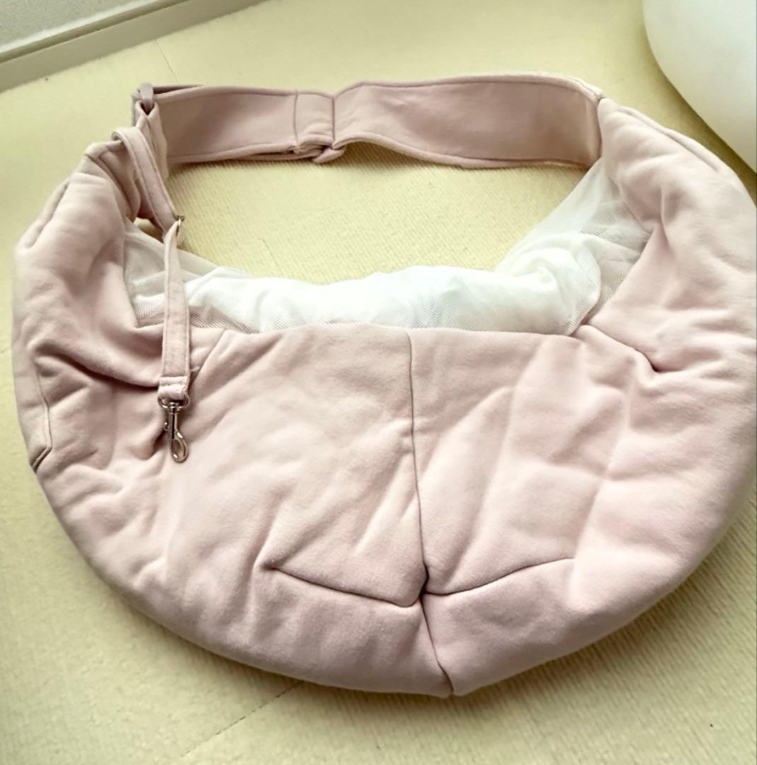 【新品未使用】ジェラートピケスリングキャリーバッグ ピンクベージュ