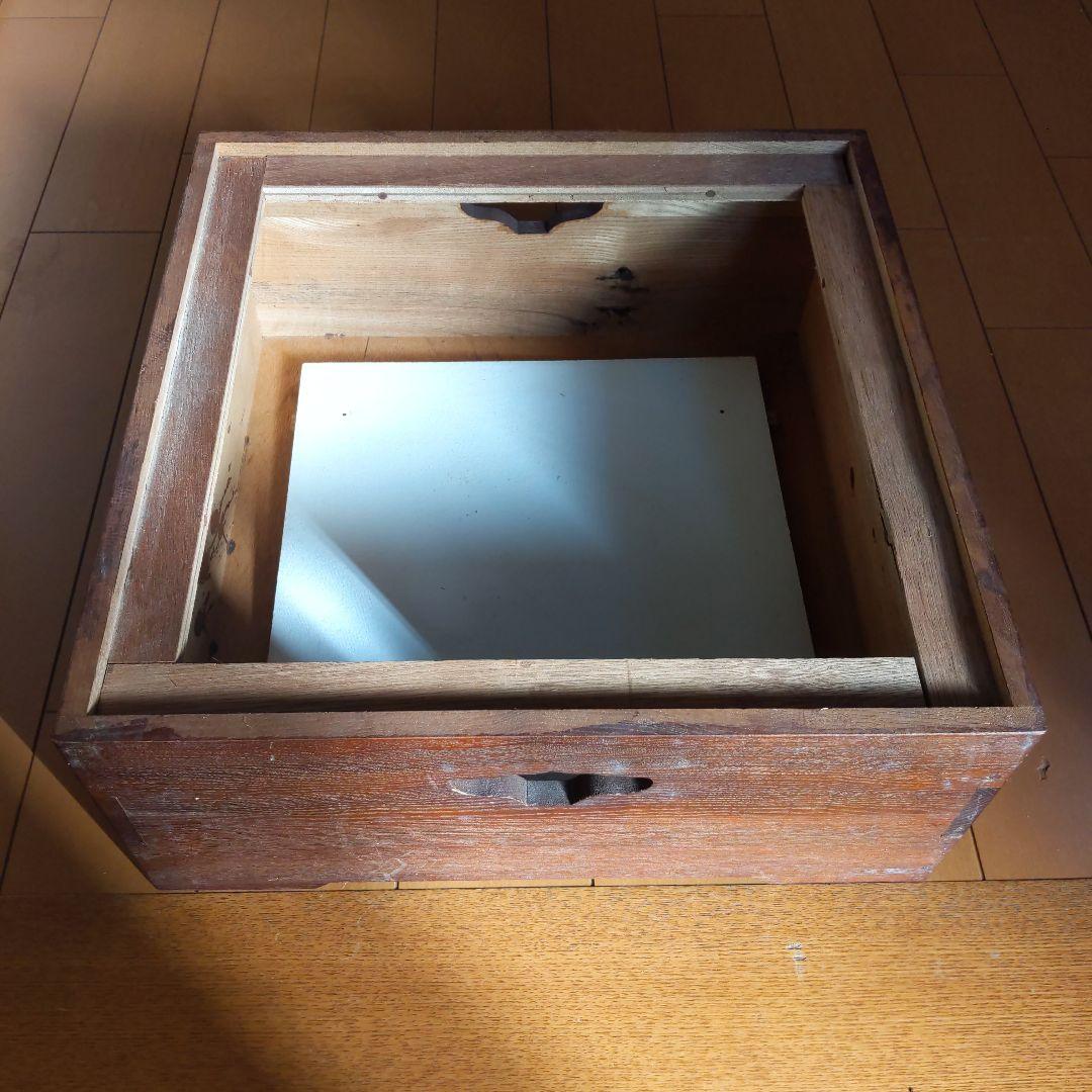 茶道具　置炉　銅製　＆炉縁　桑　和田美之助　作？　表千家　裏千家　【匿名配送】