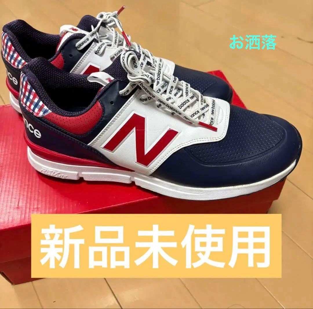 New Balance ゴルフシューズ ネイビー/ホワイト/レッド