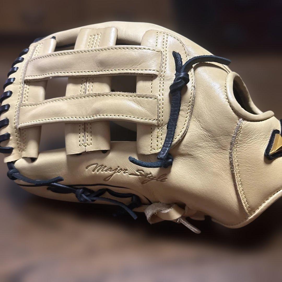 未使用 ミズノ メジャースタイル 軟式 外野手用グローブ 左投げ