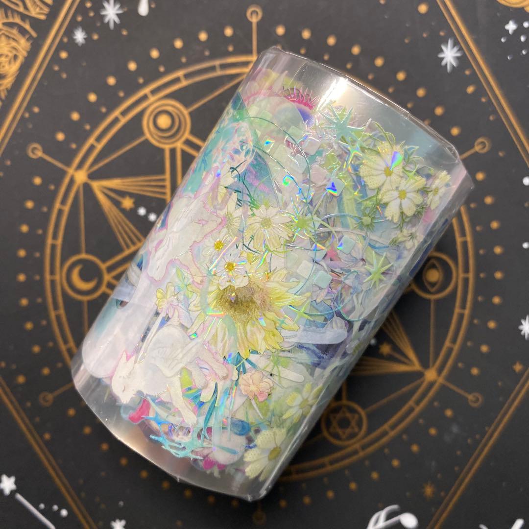 【Y】海外　10m巻　貝殻光マスキングテープ　装飾系/背景系/お花系