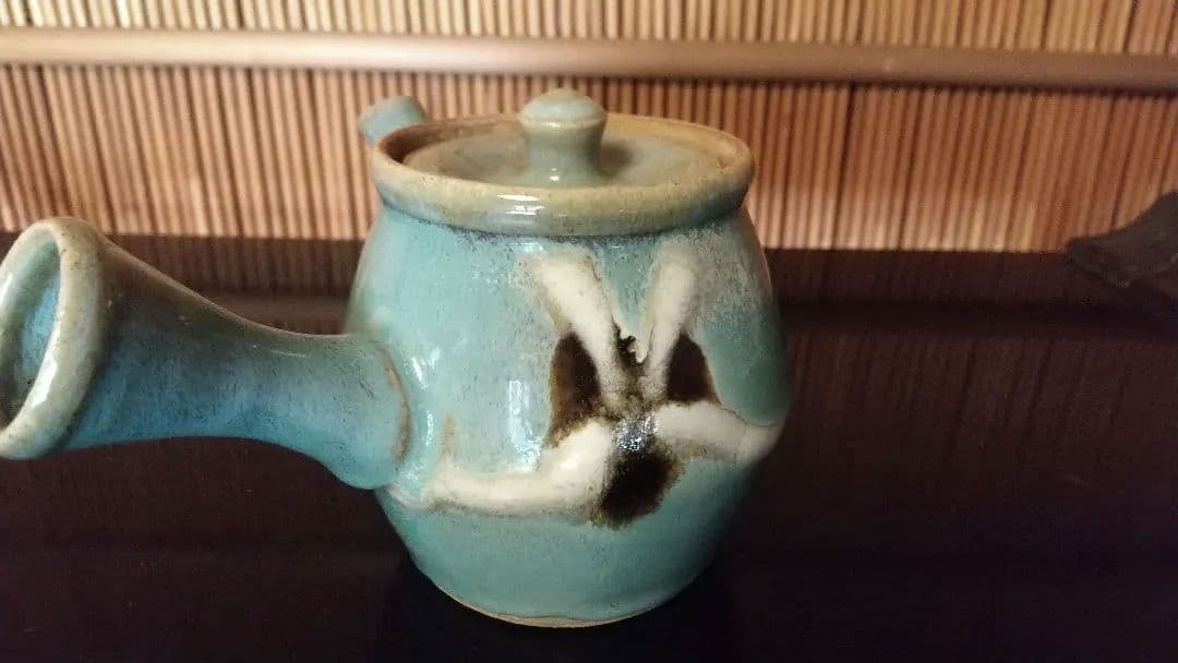 骨董　小ぶりな急須　高さ9cm 昭和初期　 洒落た色合い　濱田庄司か？