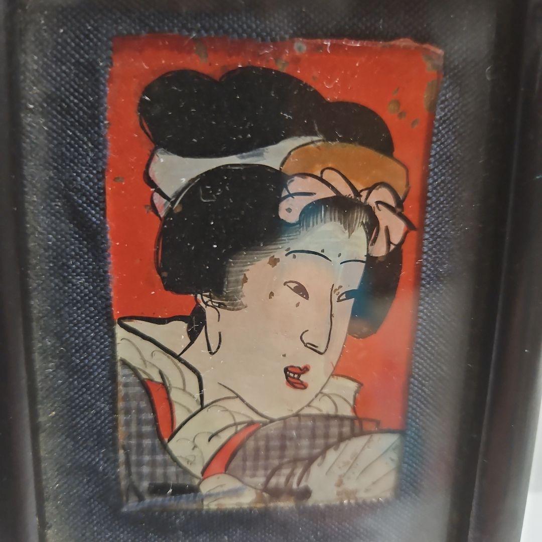 ミニ額入　ガラス絵　浮世絵