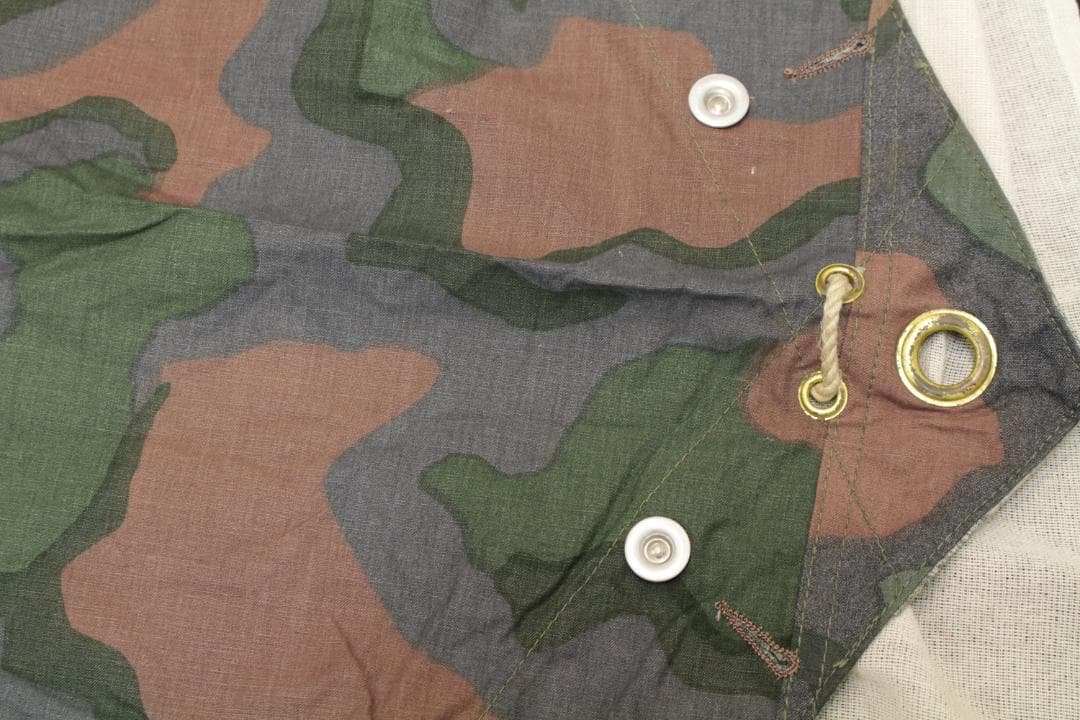 デッドストック ノルウェー軍 テント A カモフラージュ2 軍幕 ポンチョシート