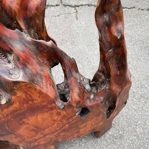 Y【伝統工芸】希少品！屋久杉？ 置物 飾り オブジェ インテリア 木製 傷あり