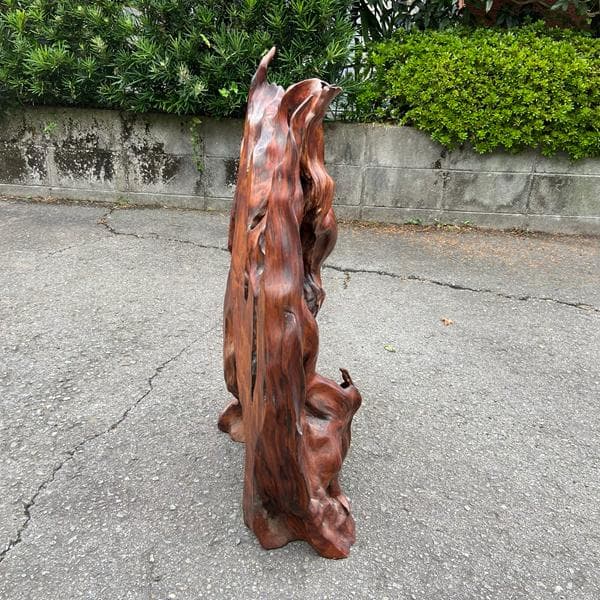 Y【伝統工芸】希少品！屋久杉？ 置物 飾り オブジェ インテリア 木製 傷あり