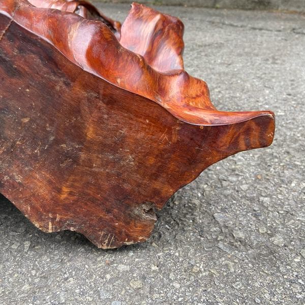 Y【伝統工芸】希少品！屋久杉？ 置物 飾り オブジェ インテリア 木製 傷あり