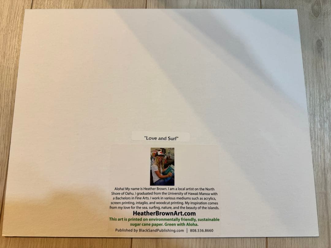 フレーム付き　ヘザーブラウン　Love&Surf