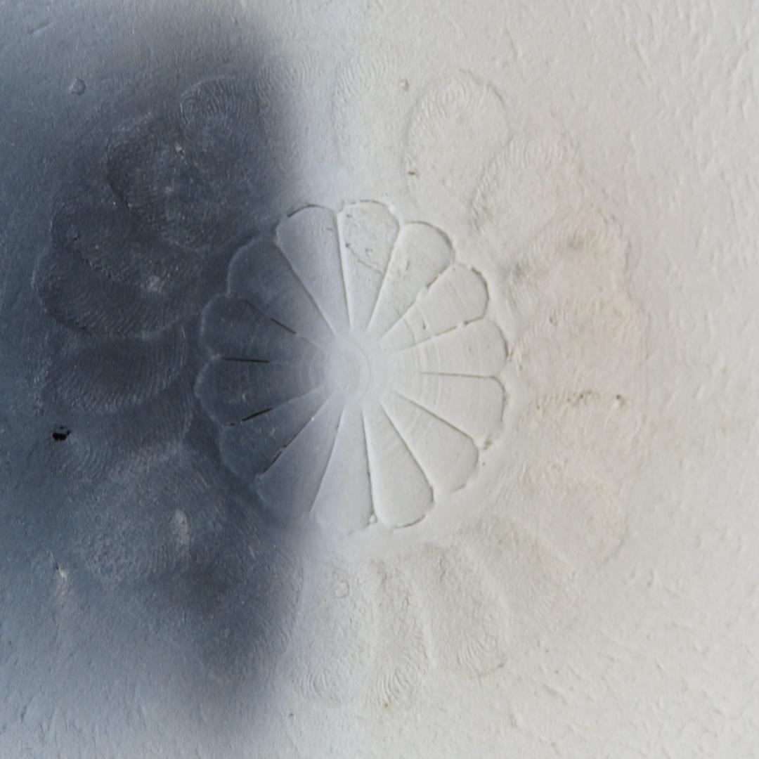 風炉 鬼爪 敷瓦 前瓦 法伝 茶道具 銘 五徳 銅 鉄