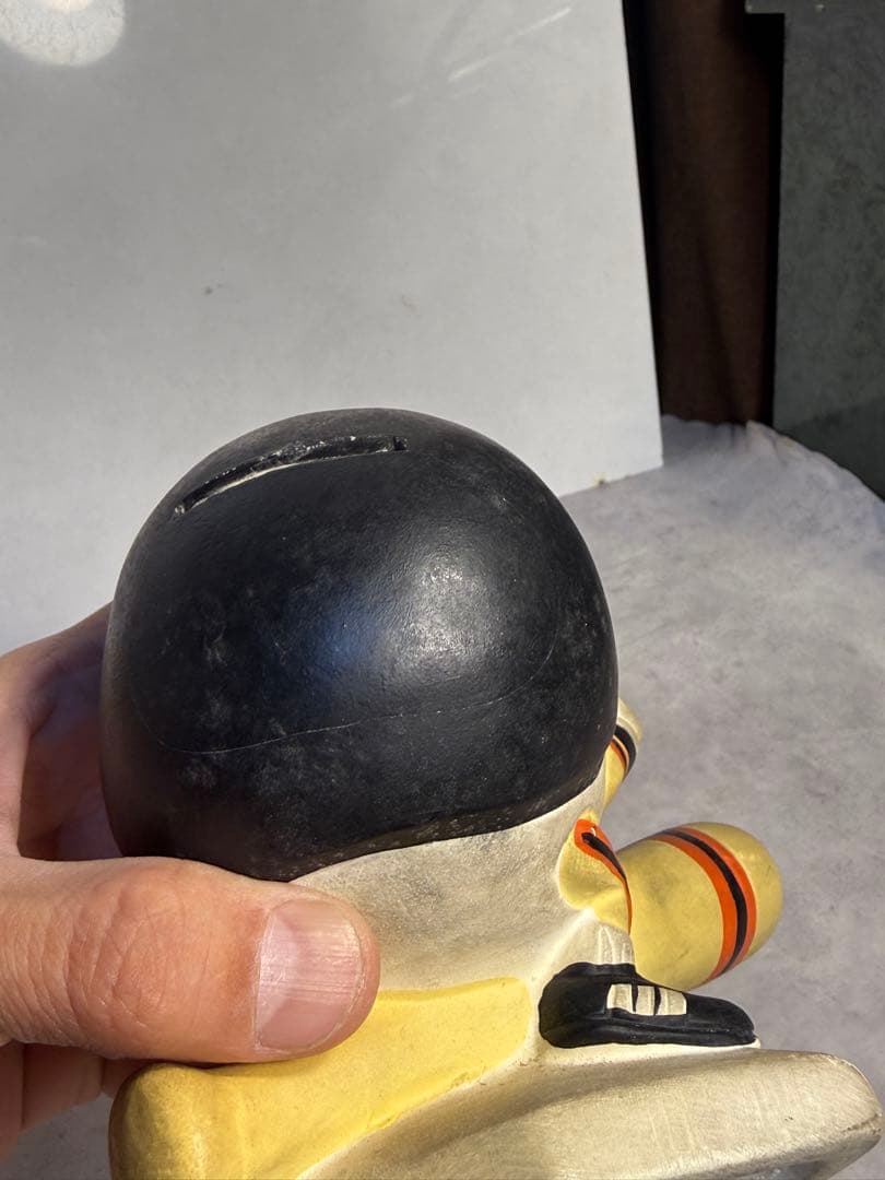 昭和レトロ 読売ジャイアンツ ミスタージャイアンツ 貯金箱 陶器製 当時物