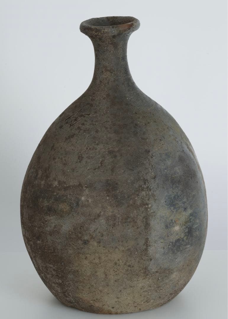 らっきょ 備前焼 徳利 らっきょ徳利 花入れ 酒器 陶芸 共箱付き