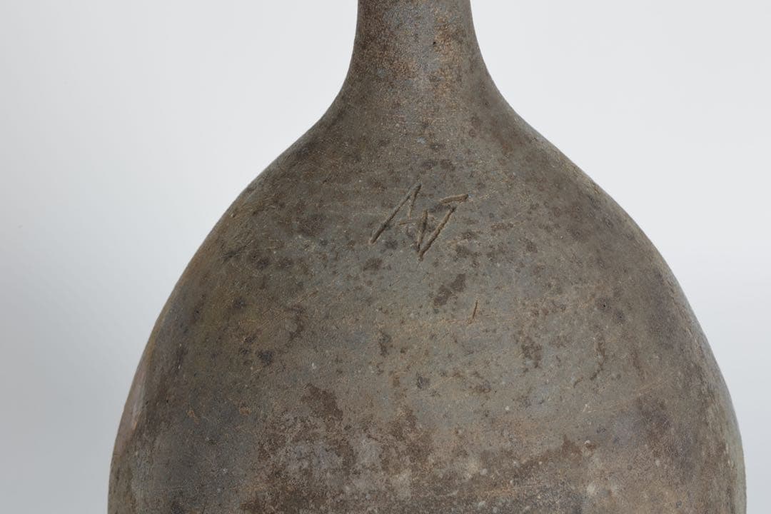 らっきょ 備前焼 徳利 らっきょ徳利 花入れ 酒器 陶芸 共箱付き