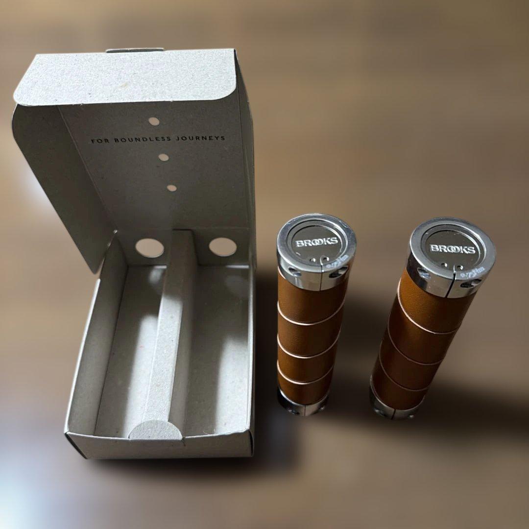 ひ*ろ様 BROOKS SLENDER LEATHER GRIPS ハニー