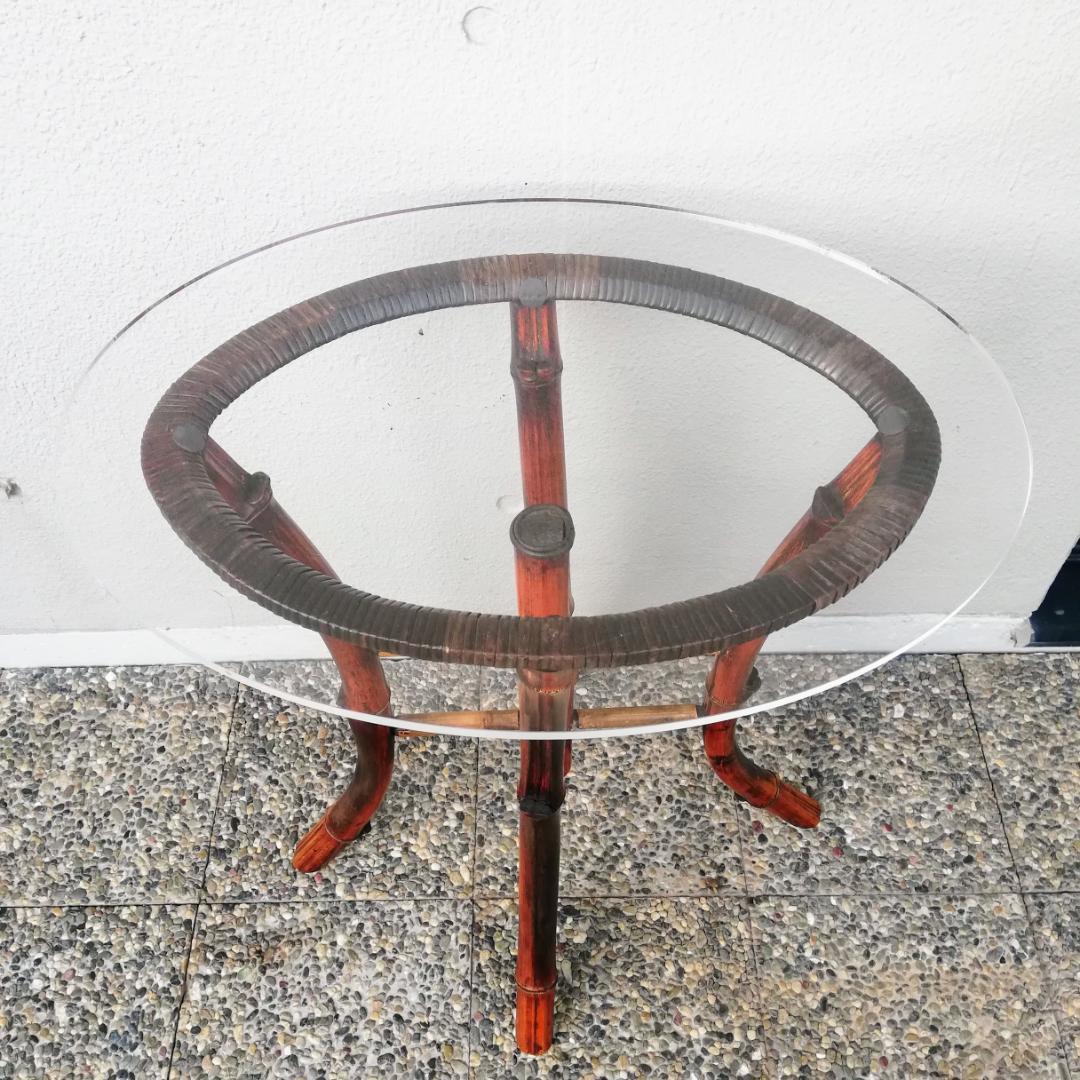 ヴィンテージ 花台 サイドテーブル バンブー 竹 飾り台 レトロ アンティーク