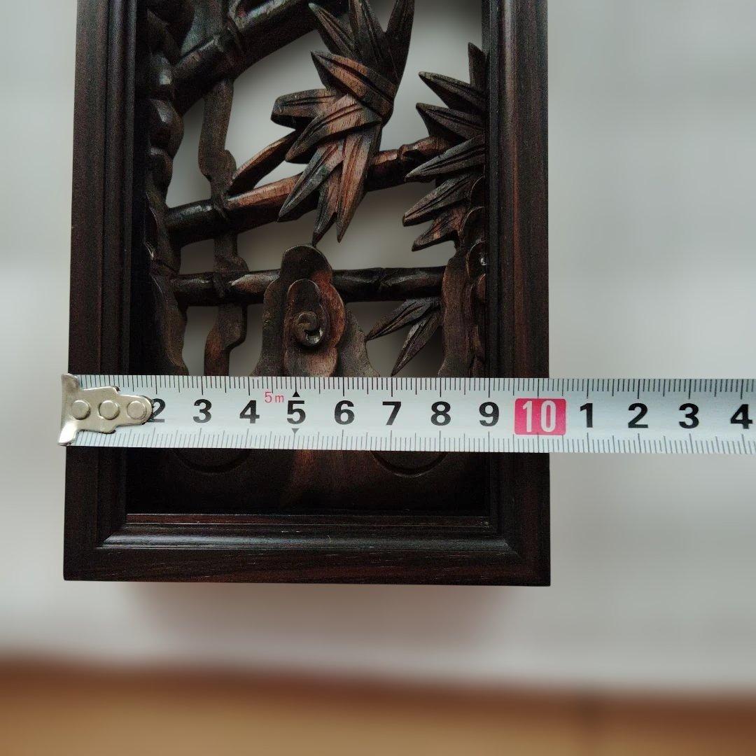 縞黒檀　欄間オープン仕上げ