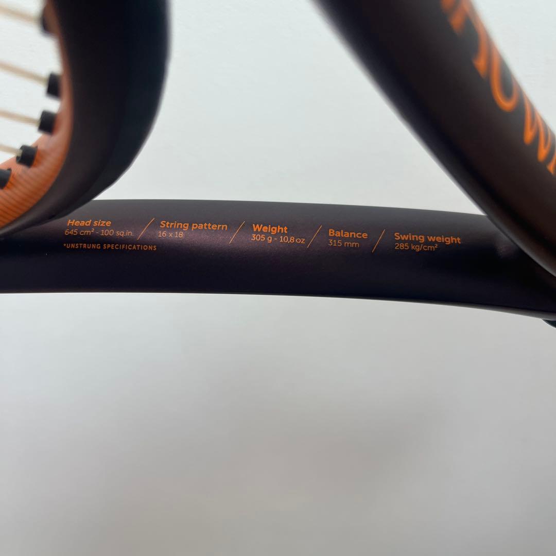 スノワート　テニスラケット カーボンファイバー 黒/オレンジ