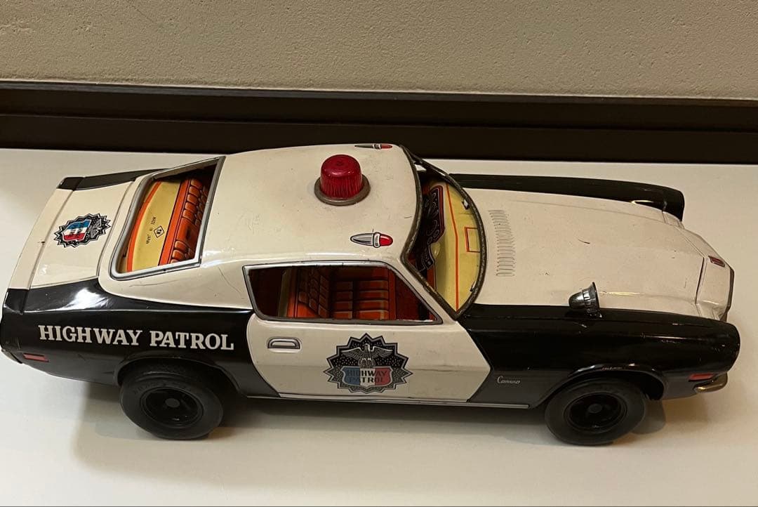 【当時物】野村トーイ ブリキ製 パトカー ハイウェイパトロール カマロ 希少